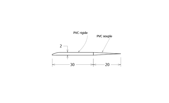 Joint plat coextrudé pour portail coulissant